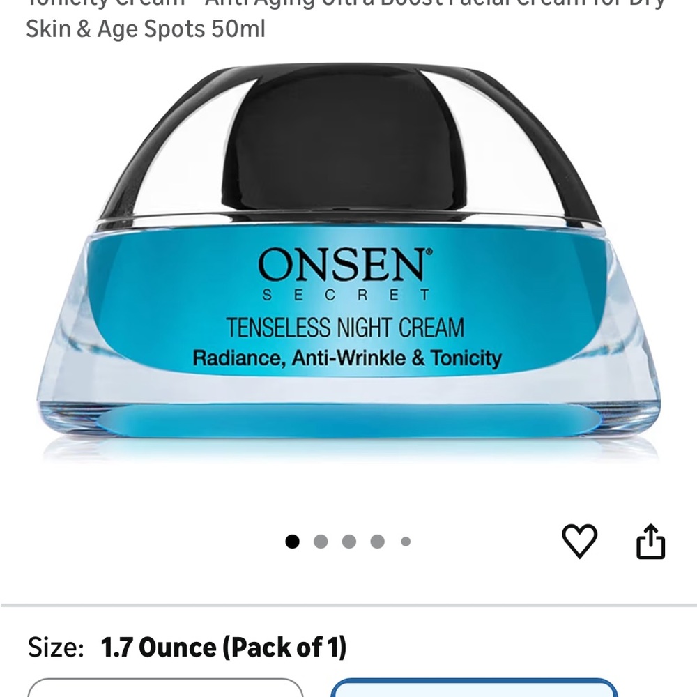Onsen Secret Blue TenseLess Night Cream